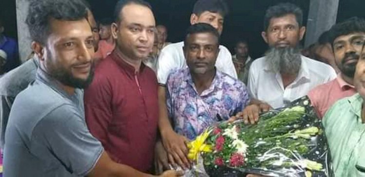 Reception of newly elected Chairman and Vice Chairman of Gobindganj Upazila Parishad