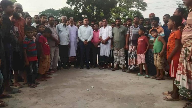 A development meeting was held at the Char Asariadaha High School field, presided over by the UNO of Godagari, Rajshahi.