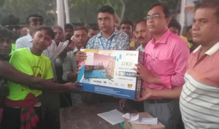 Lighting decoration and Diwali festival celebrated on the occasion of Shyama Puja in Baliakandi.