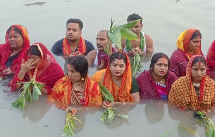 Sun God Worshipped by Hindu Community in Festive Atmosphere Across the Country, Including Naogaon