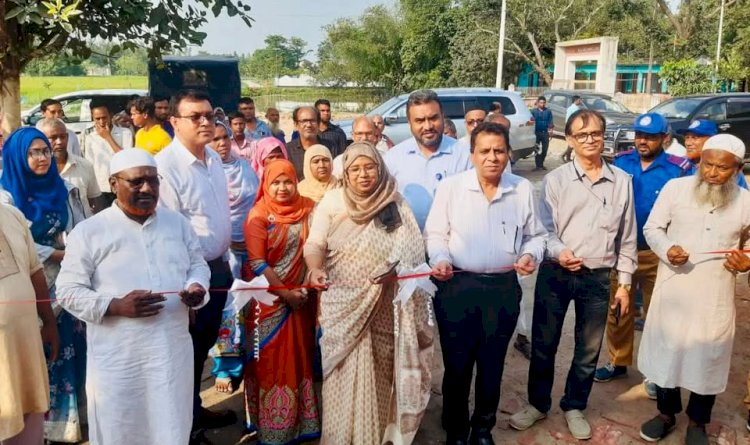 Inauguration of Abdulpur Union Parishad's boundary wall and garage by cutting the ribbon!