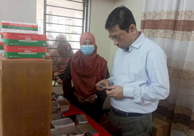 Patient service and inspection activities at the Upazila Health Complex.