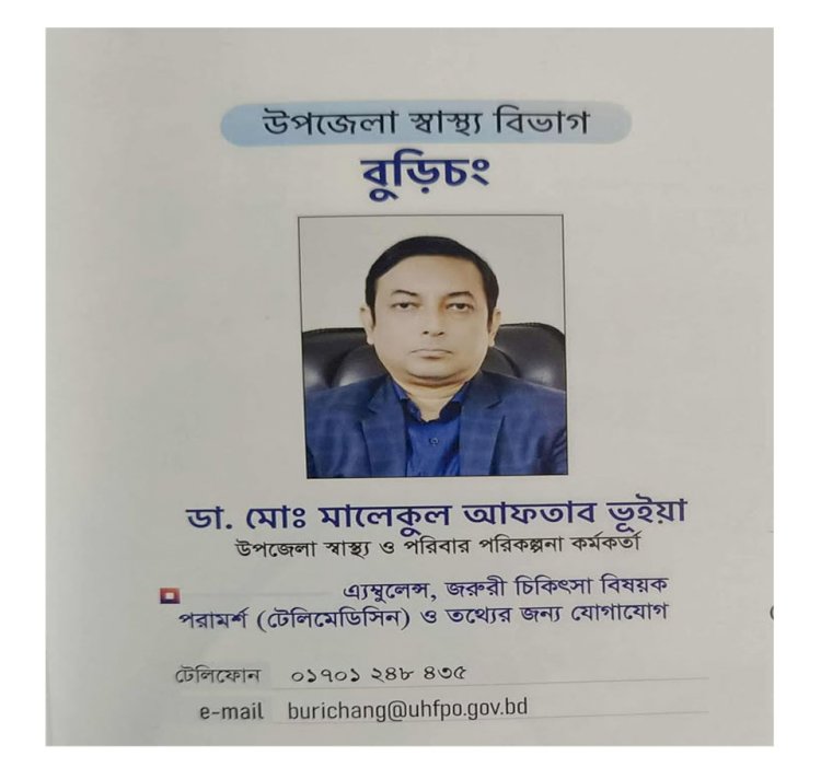 Humanitarian Doctor Malekul Aftab Bhuiyan in Burichang